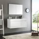 preview thumbnail 1 of 3, Fresca Mezzo White 48-inch Wall Hung Modern Bathroom Vanity with Medicine Cabinet