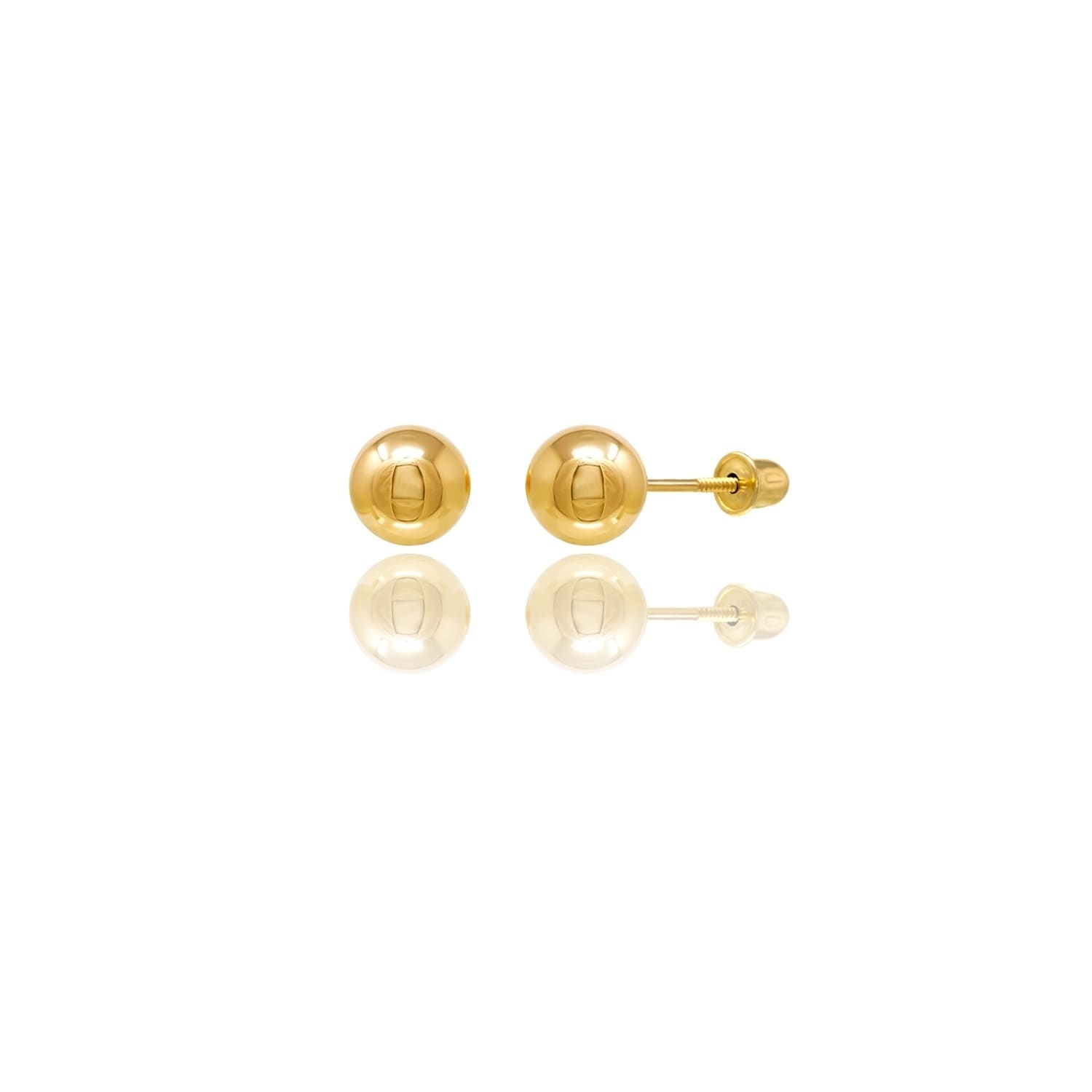 14Kt Gold Button Earring Button Earrings