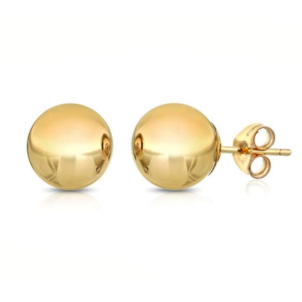 14k Yellow Gold Ball Stud Earrings