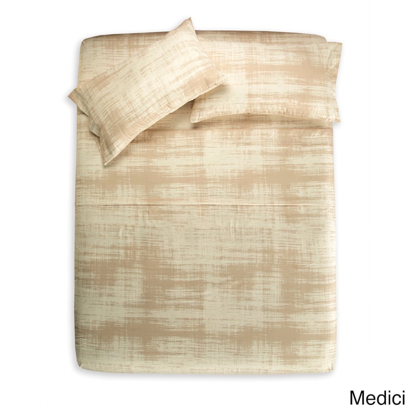Brushed Microfiber Soft Bed Sheet Set - medici - Queen