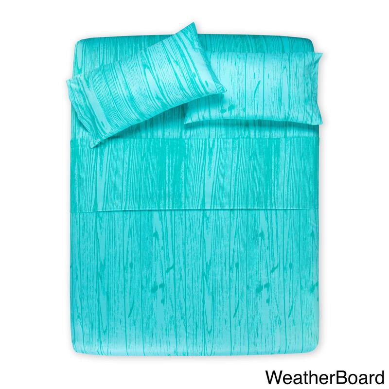 Brushed Microfiber Soft Bed Sheet Set - weatherboard - Queen