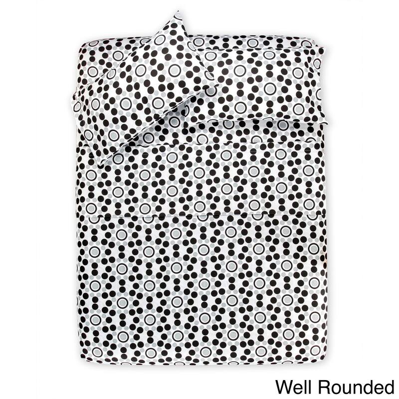 Brushed Microfiber Soft Bed Sheet Set - well rounded - Queen