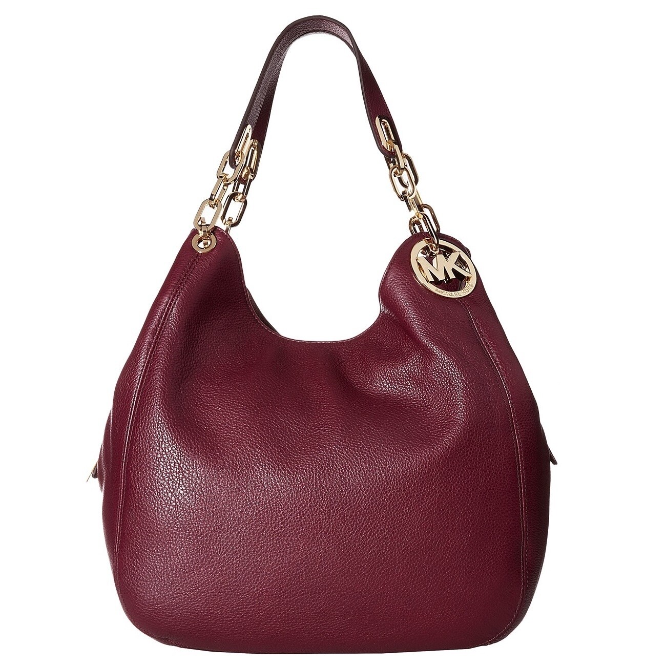 plum handbag leather