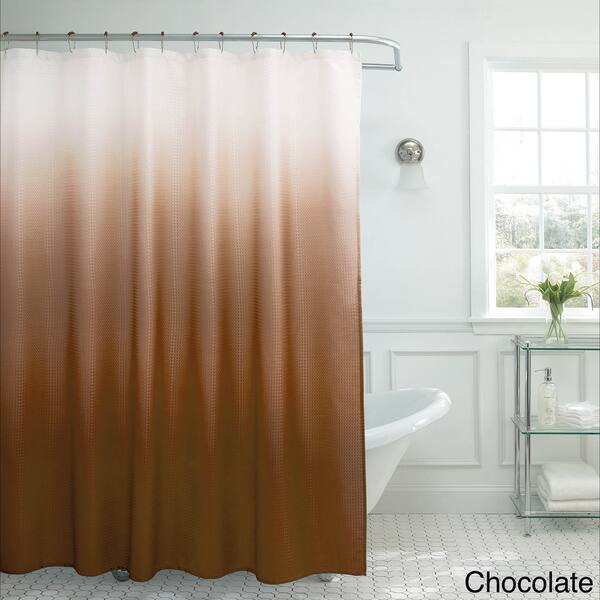 Shop Creative Home Ideas Ombre Waffle Weave Shower Curtain W 12
