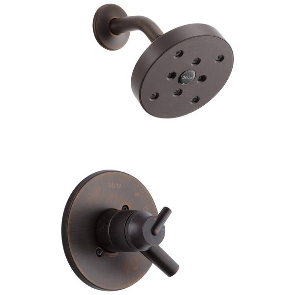 slide 2 of 4, Delta Trinsic Monitor 17 Series H2Okinetic Shower Trim T17259-RB Venetian Bronze