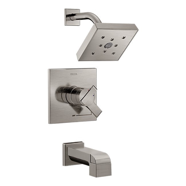 Delta Ara Monitor 17 Series H2Okinetic Tub  Shower Trim T17467-SS  Stainless Bed Bath  Beyond 12877201