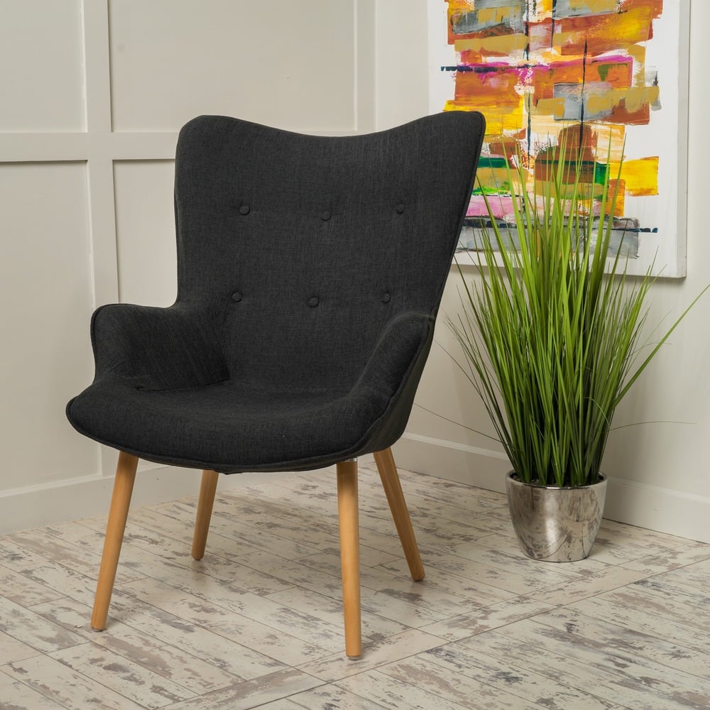 Fayola Mid-Century Fabric Accent Chair by Christopher Knight Home