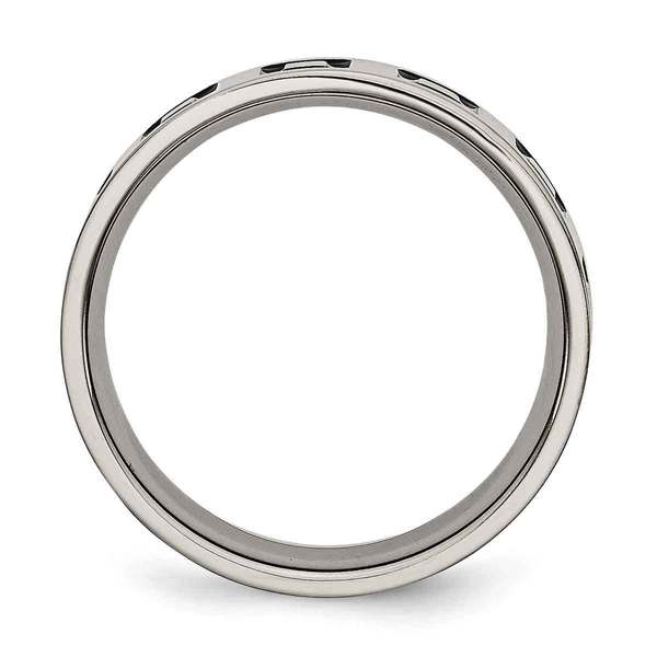 Titanium Brushed Enameled Flat 6mm Band Size 9 Length 0 Width 6 Titanium Brushed Enameled Flat 6mm Band Size 9 Length 0 Width 6