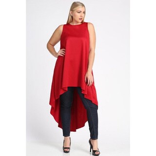 red tunic dress plus size