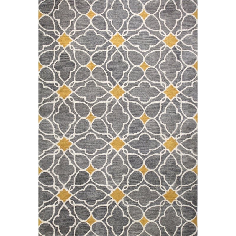 Bashian Alpine Contemporary Hand Tufted Area Rug - 7'6" x 9'6" - Grey