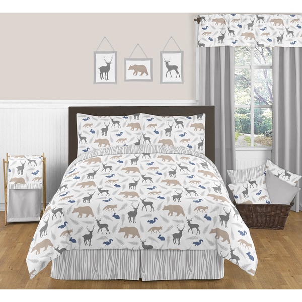 Sweet Jojo Designs Woodland Animals Full Queen Size 3 Piece Sweet Jojo Designs Woodland Animals Full Queen Size 3 Piece Comforter Set