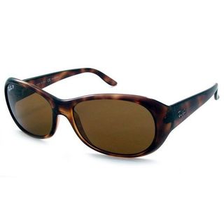 Ray-ban Women's Rb4061 642 57 Tortoise Plastic Oval Polarized 