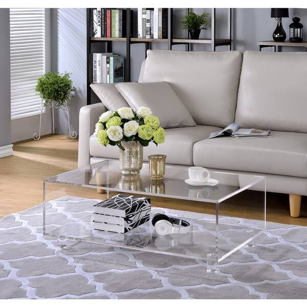 Shop Acrylic 2 Tier Coffee Table Overstock 12884063