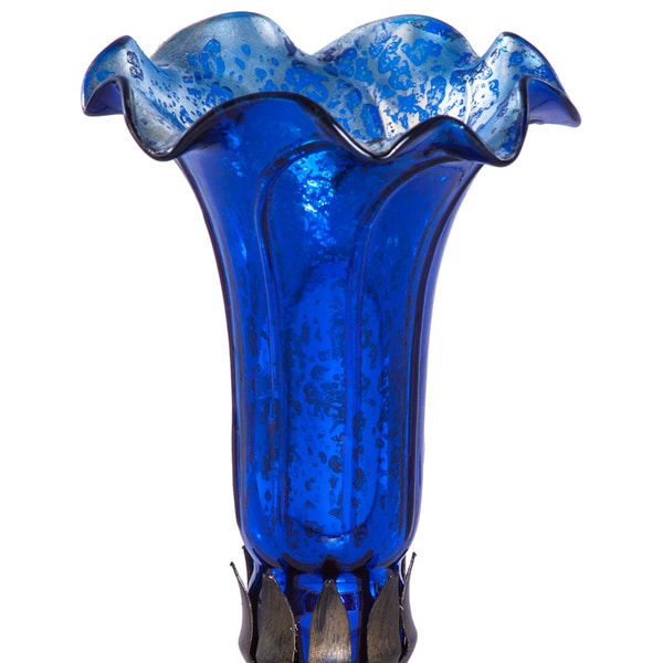 Shop Hand Blown Mercury Glass Replacement Lily Shade-Blue ...