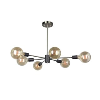 Woodbridge Lighting 16116-G125 Ethan 6-light Chandelier (Nickel) - Chandeliers For Bedrooms by Overstock.com