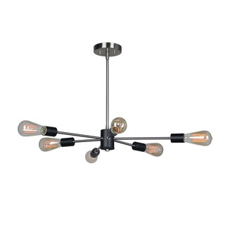 Woodbridge Lighting 16116-ST64 Ethan Steel 6-light Chandelier (Brass) - Chandeliers For Bedrooms by Overstock.com