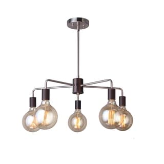 Woodbridge Lighting Ethan 16115-G125 5-light Chandelier (Brass/ Black) - Chandeliers For Bedrooms by Overstock.com