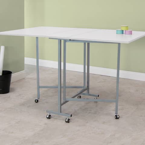Studio Designs White Powder-coated Craft and Cutting Sewing Machine Table