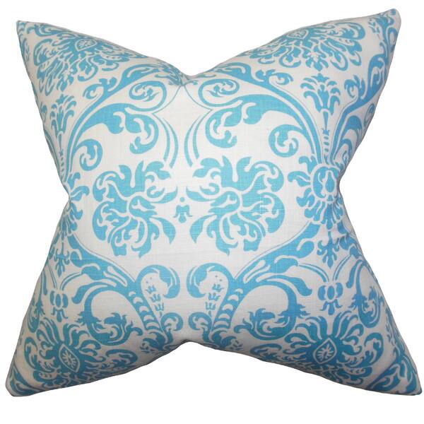 Saskia Damask Euro Sham Sky Blue Overstock 12884601