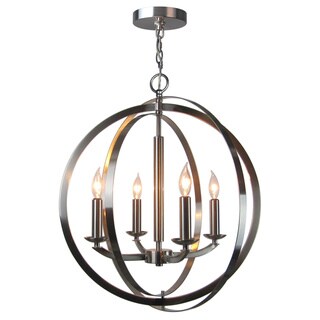 Woodbridge Lighting 14420 Lola Steel 4-light Sphere Pendant Chandelier (Bronze) - Chandeliers For Bedrooms by Overstock.com