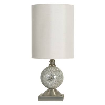 Silver Finish Mosaic Table Lamp - Overstock - 12885171
