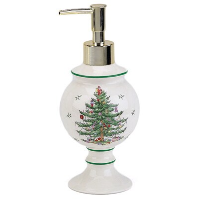 Spode Christmas Tree Holiday Themed Lotion Pump Free Shipping Spode Christmas Tree Holiday Themed Lotion Pump