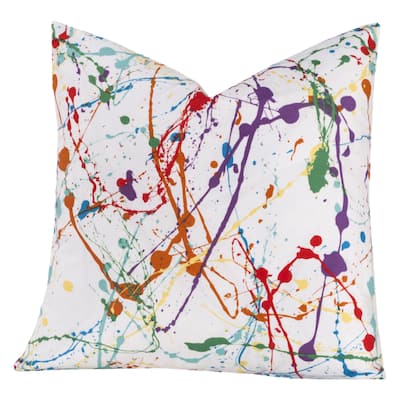 Crayola Splat Multicolored Polyester Decorative Throw Pillow