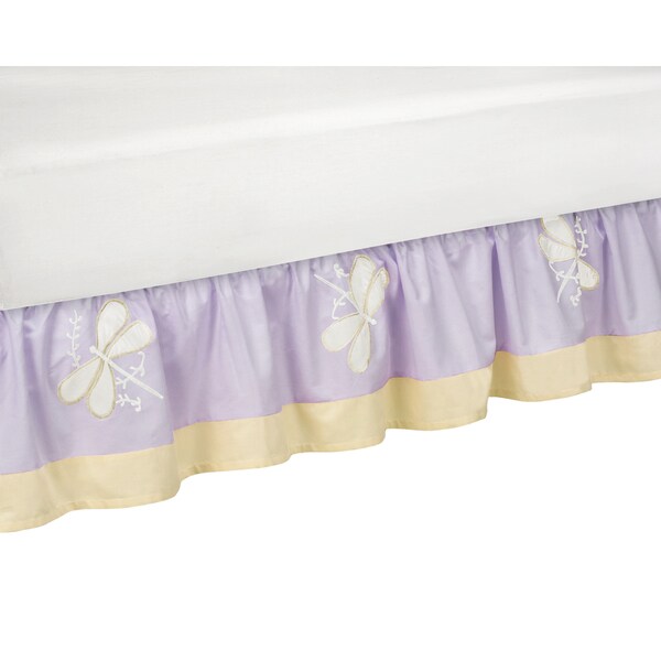 Sweet Jojo Designs Purple Dragonfly Dreams Toddler Bedskirt