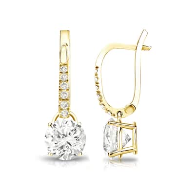 Auriya 1 1/4ctw Round Diamond Dangle Earrings 14k Gold (J-K, I1-I2)