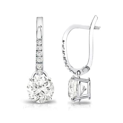 Auriya 1 1/2ctw Round Diamond Dangle Earrings 14k Gold (J-K, I1-I2)