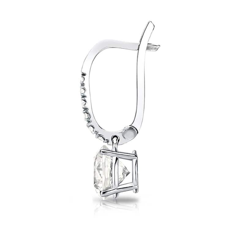 Auriya 14k Gold 2ct TDW Round Diamond Dangle Earrings ( J-K, I1-I2)