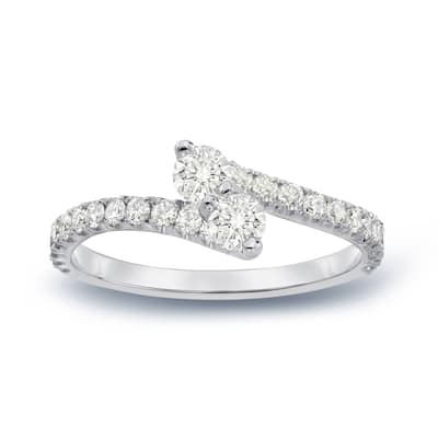 Auriya 1/2ctw 2-Stone Round Diamond Engagement Ring 14-karat Gold
