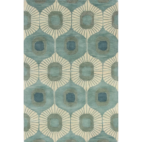 Bashian Woodbridge Hand-tufted Modern Abstract Ikat Wool Area Rug