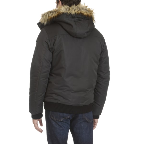 sean john men's hooded bomber jacket