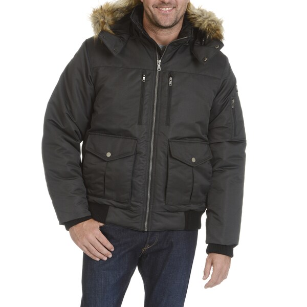 sean john men's hooded bomber jacket