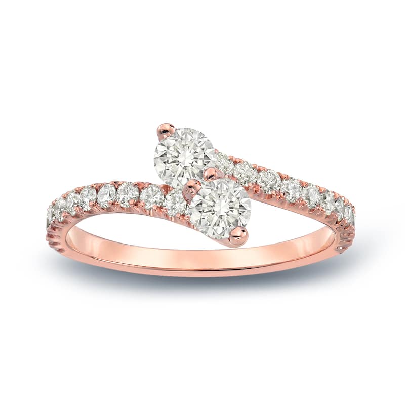 Auriya 14k Gold 3/4ct TDW Round 2-Stone Diamond Engagement Ring