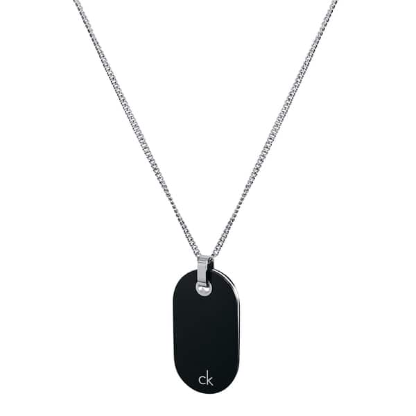 Calvin Klein Womens Duty Black Stainless Steel Pvd Coated Fashion Necklace Overstock 12886695