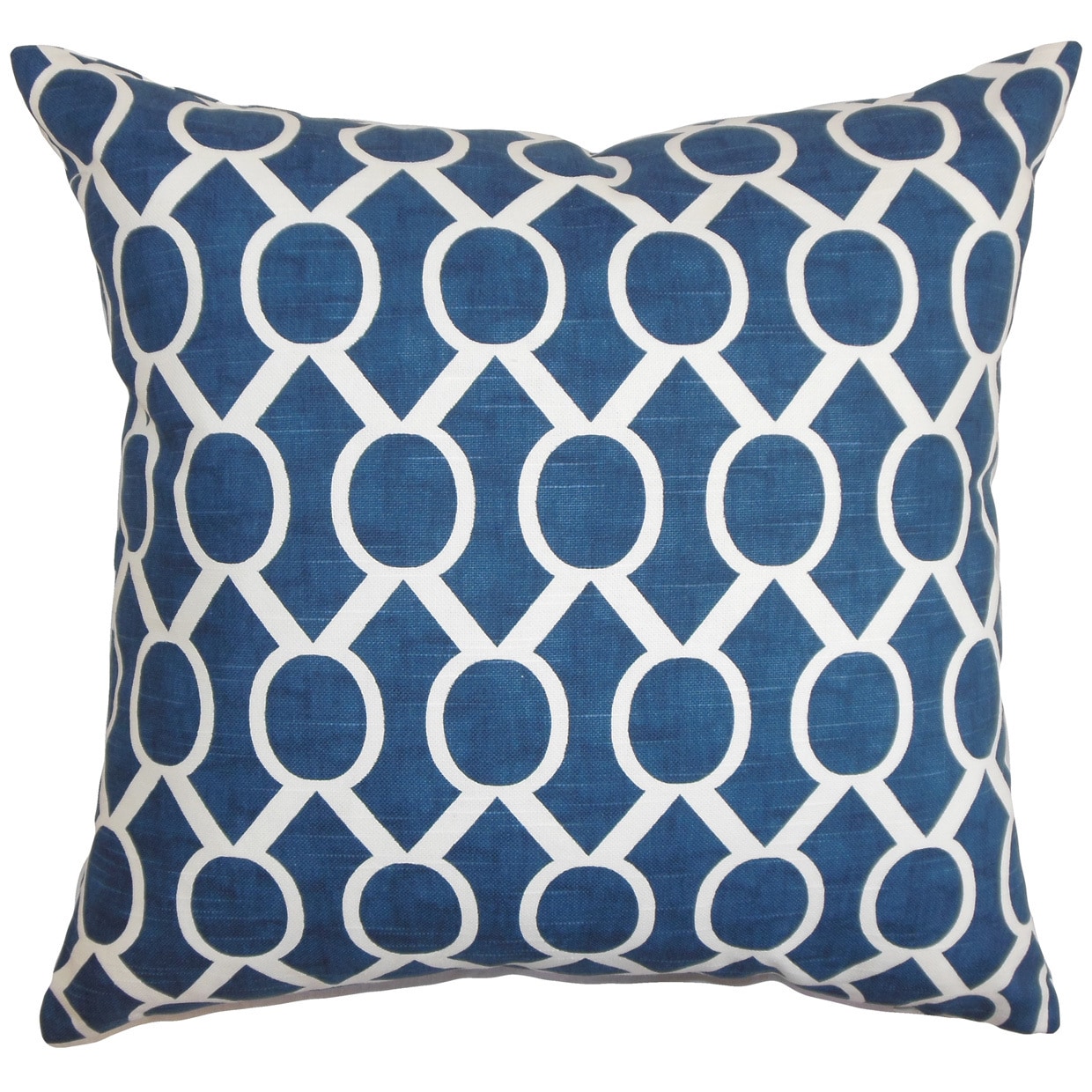 The Pillow Collection Jaslene Geometric Bedding Sham Navy Blue Queen//20 x 30