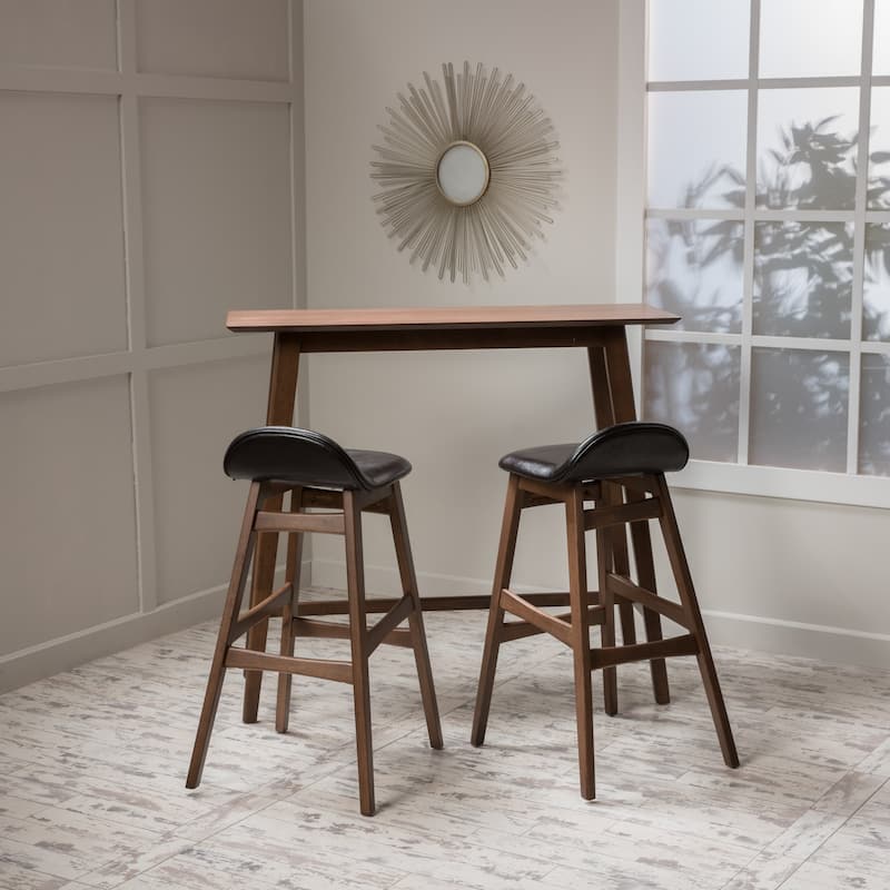 Carson Carrington Viborg Wood Bar Stool and Table Set by