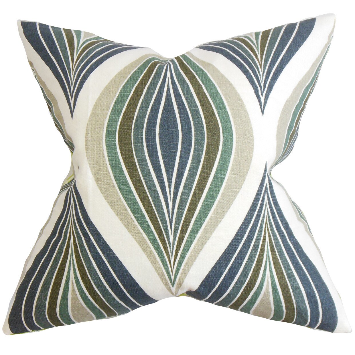 The Pillow Collection Carlow Geometric Bedding Sham Blue Standard//20 x 26,