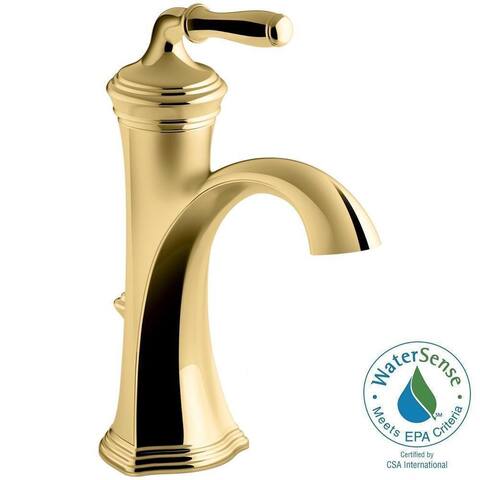 KOHLER Devonshire Single Hole Single Handle Bathroom Faucet in Vibrant Polished Brass