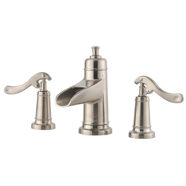 pfister ashfield 8 in widespread 2 handle waterfall bathroom faucet in brushed nickel - Pfister Bathroom Faucet pfister ashfield 8 in widespread 2 handle waterfall bathroom faucet in brushed nickel - Pfister Bathroom Faucet