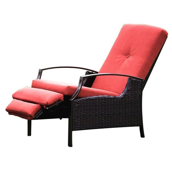 Shop Naturefun Indoor/Outdoor Wicker Adjustable Recliner Chair with