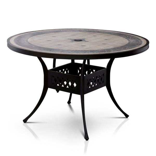 Shop Furniture Of America Zika Contemporary Black Patio Dining