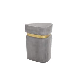 Triangle Patio Furniture Ends In 1 Day Find Great Outdoor Arturo Grey Concrete Triangle End Table