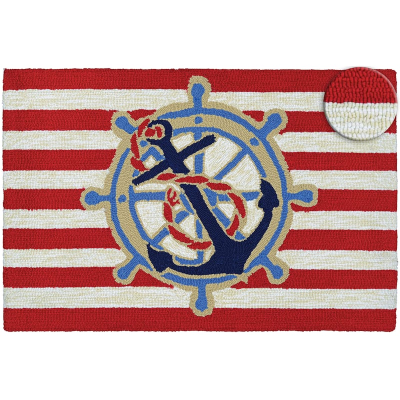 Couristan Covington Accents Ahoy Indoor/ Outdoor Area Rug