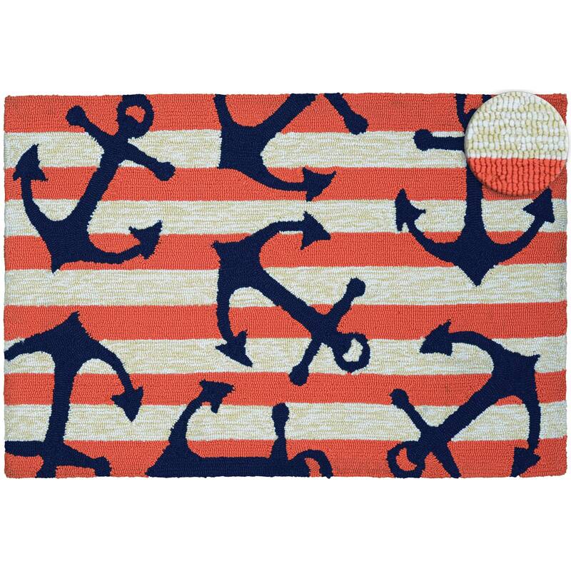 Couristan Covington Accents Anchors Away Indoor/ Outdoor Area Rug