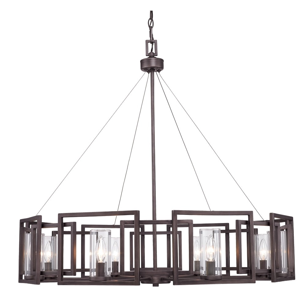 Golden Lighting Marco Brown Steel 8-light Chandelier (Gunmetal Bronze) - Chandeliers For Bedrooms by Overstock.com