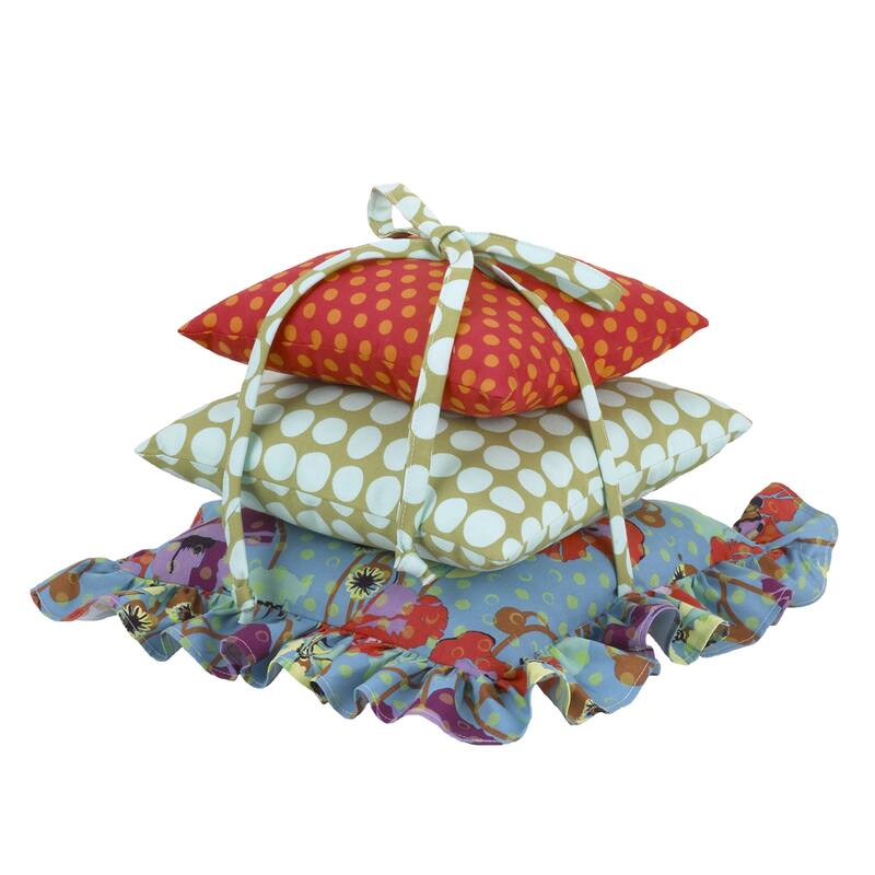 Cotton Tale Lagoon Polka Dot Flower Pillow Pack