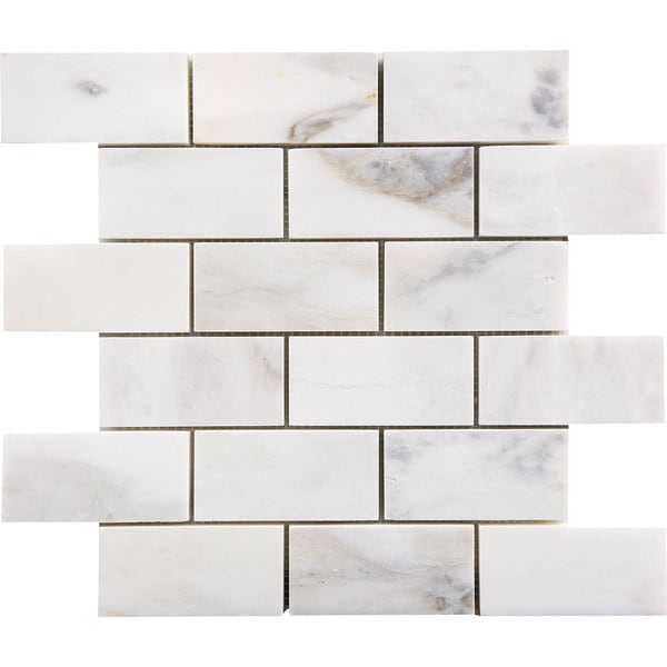 Italian Ma White Marble 2 Inch X 4 3 8 Mosaic Italian Ma White Marble 2 Inch X 4 3 8